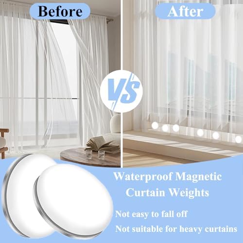 12 Pack Magnetic Curtain Weights for Shower Curtains