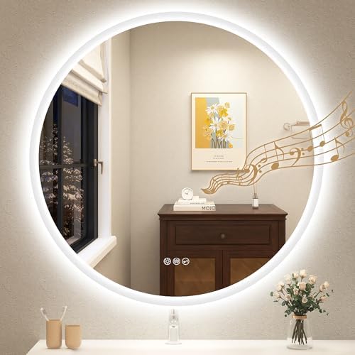 32 inch LED Bathroom Mirror with Bluetooth Speaker and Anti-Fog Light