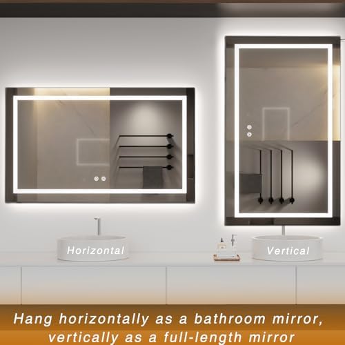 Yidabath LED Mirror with Front Light 24x32 Inch