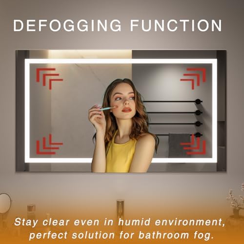 Yidabath LED Mirror with Front Light 24x32 Inch