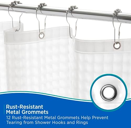 Kenney KN61151 Clear Waterproof Shower Curtain Liner