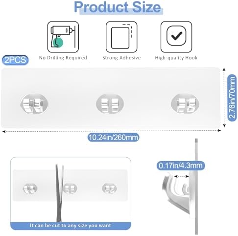 YEHOSHUN Shower Caddy Adhesive 2 Pack Replacement
