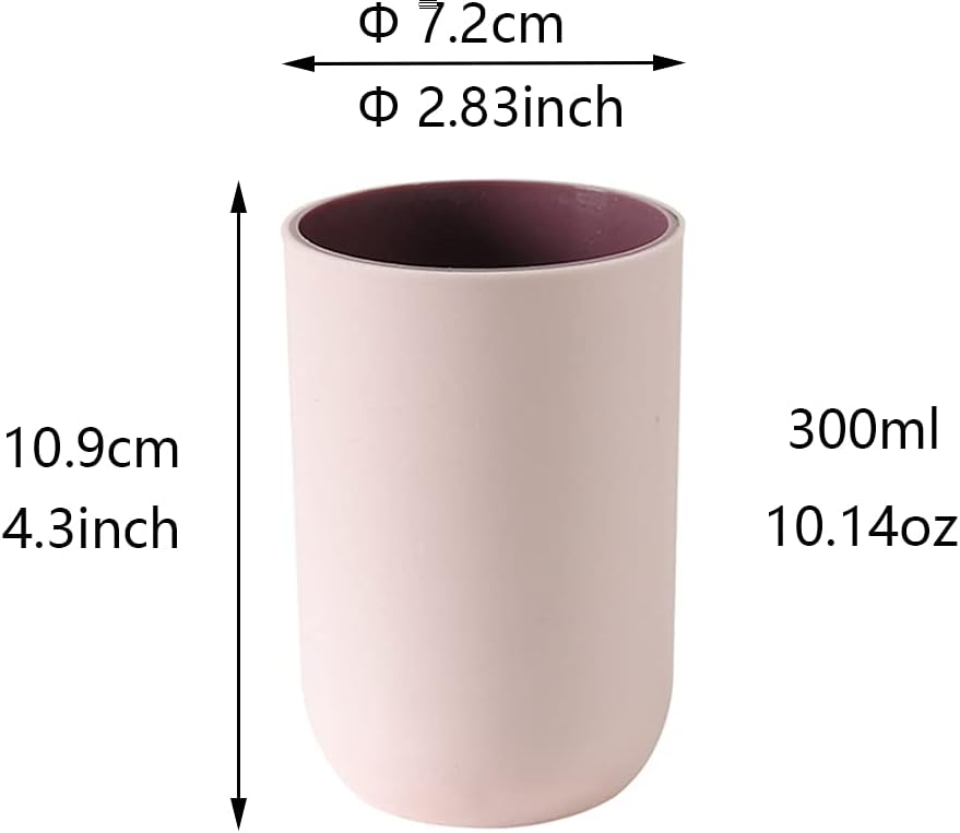 Unbreakable Reusable Cups Set of 2 Light Pink Gray