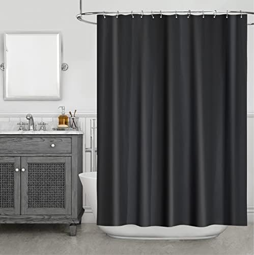 Splash Home Ella Soft Microfiber Shower Curtain Liner - 70x72 Black