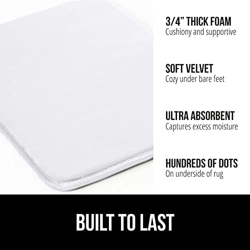 GORILLA GRIP Toilet Lid Cover and Bath Rug Bundle
