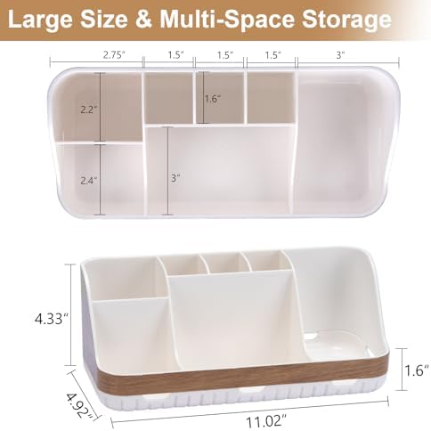 GFWARE Bathroom Organizer with 7 Slots and Drainage