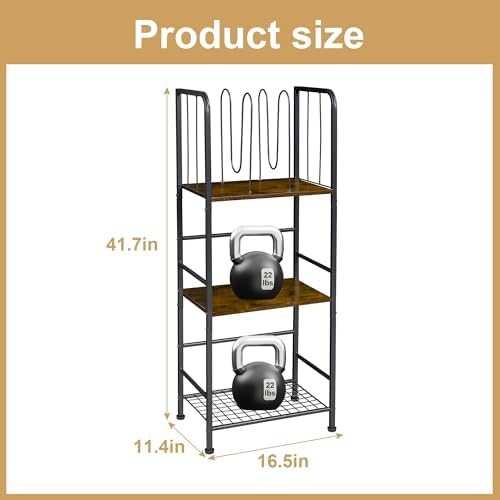 Jautokerdar 3-Tier Durable Metal Towel Rack with Detachable Dividers