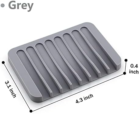 MODENGKONGJIAN Self Draining Soap Dish Set 3 Pcs