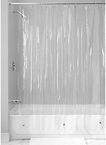 InterDesign Vinyl Shower Curtain Liner 108 x 72 Inches Clear