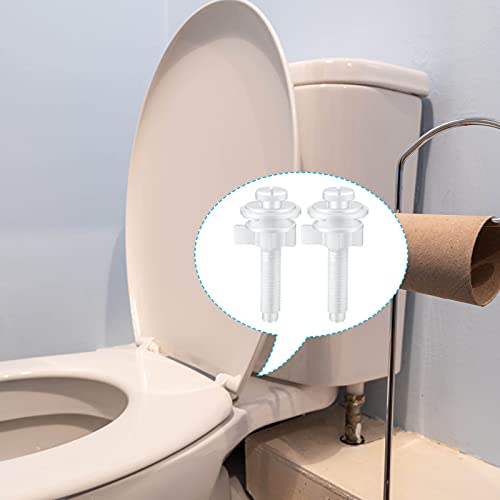 Jetec Toilet Seat Replacement Kit 2 Pieces Plastic Bolts with Nuts and Washers