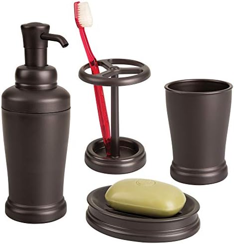 InterDesign Tumbler Cup for Bathroom Storage Bronze Pack of 2