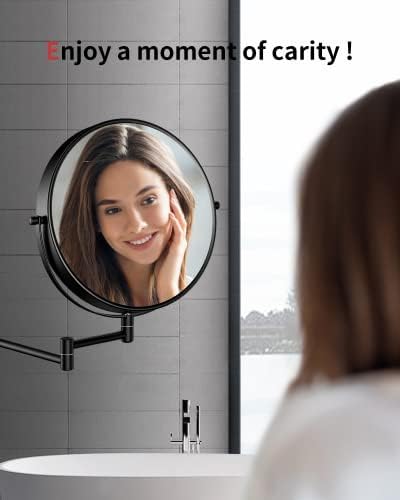 Gospire 9 Inch Wall Mount Magnifying Mirror with 1X 10X Dual-Sided