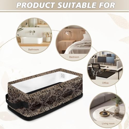 Snake Pattern Toilet Paper Basket with Handle