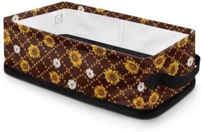 Sunflower Daisy Toilet Paper Basket with Handle