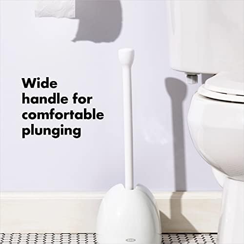 OXO Good Grips Toilet Plunger with Cover White 1
