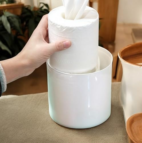 BuleVina Bamboo Lid Tissue Holder Box 5x5 1