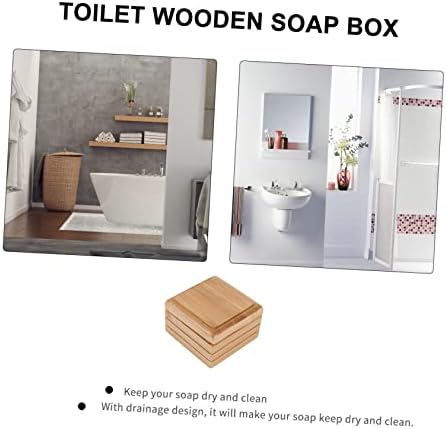 Amosfun Rustic Soap Dish with Drainage