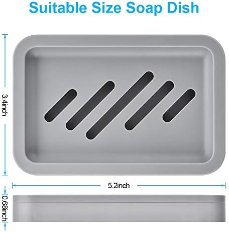 OstWony 2PCS Draining Soap Dishes with Water Tray