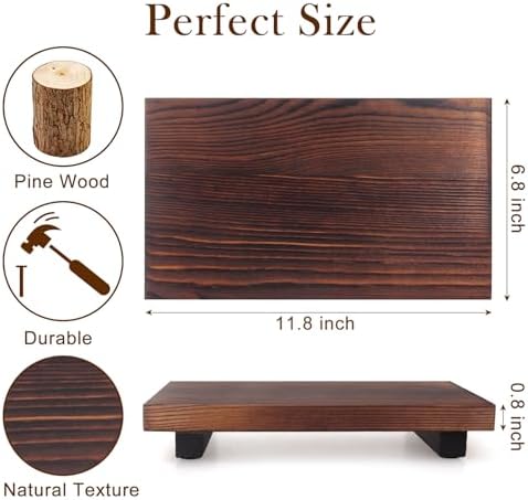 Ayiaren Farmhouse Soap Tray Wood Pedestal Stand