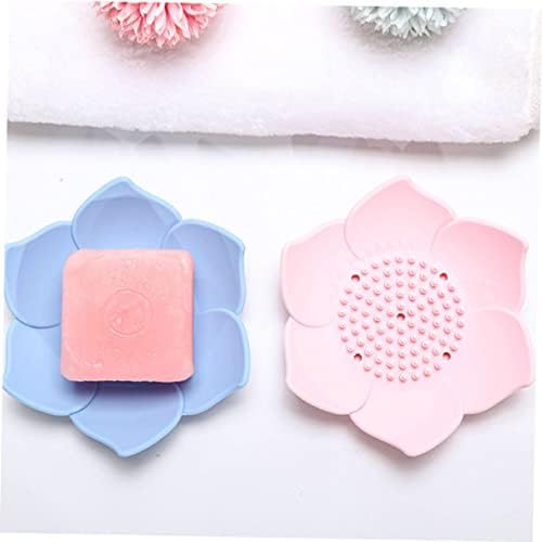 HOOTNEE 2pcs Silicone Soap Dish Draining Trays for Bar Soap