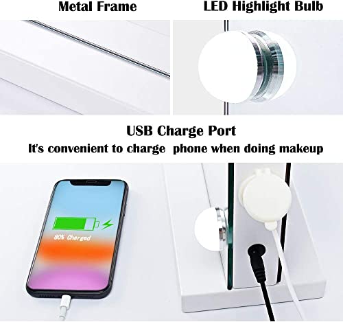 Zdorzi 228x181 Lighted Makeup Mirror with Touch Control