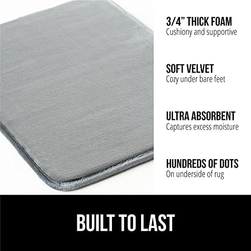 Gorilla Grip Toilet Lid Cover and Bath Rug Bundle 1