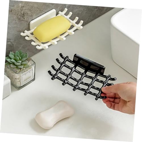 Zerodeko 4pcs Wall Mount Soap Dishes Drainer Grid Sturdy