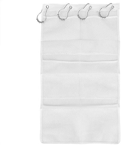 Cyrank Hanging Mesh Shower Organizer with 6 Pockets
