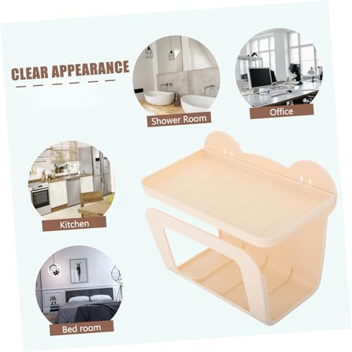 BESTYASH Toilet Paper Holder with Shelf Wall Mounted Organizer