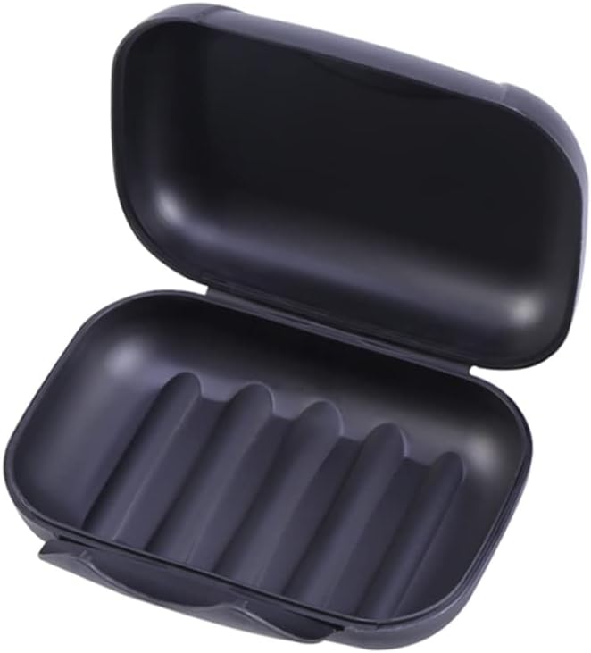 Ciieeo Portable Leakproof Soap Dish for Travel Hiking Black