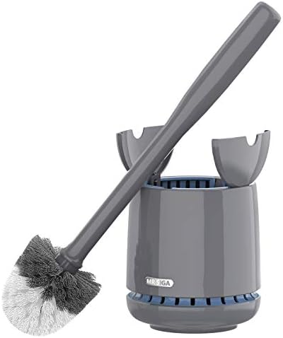 MRSIGA Toilet Brush with Holder Gray 1 Pack