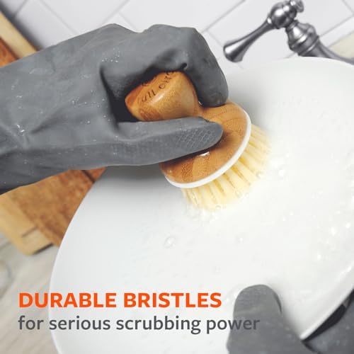 Full Circle Bubble Up Brush Dispenser Gray