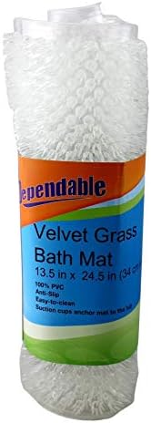 Dependable Industries Essentials Anti-Slip Grass Textured Bath Mat