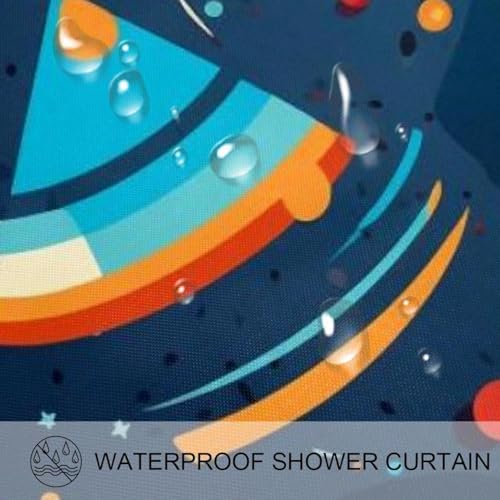 VAPOKF Basketball Shower Curtain Set with 12 Hooks 60x72 Inches 1