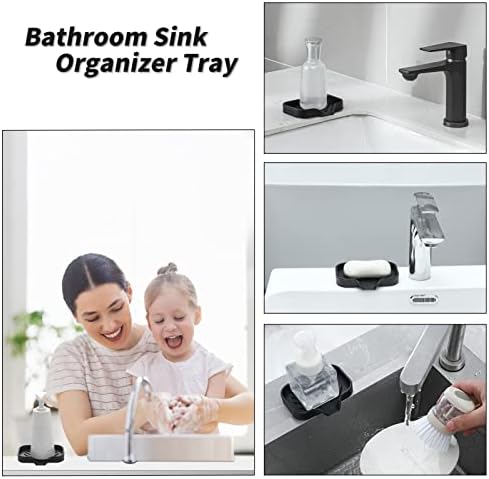 MicoYang Silicone Soap Dish with Drain Spout - Black 49x32 1