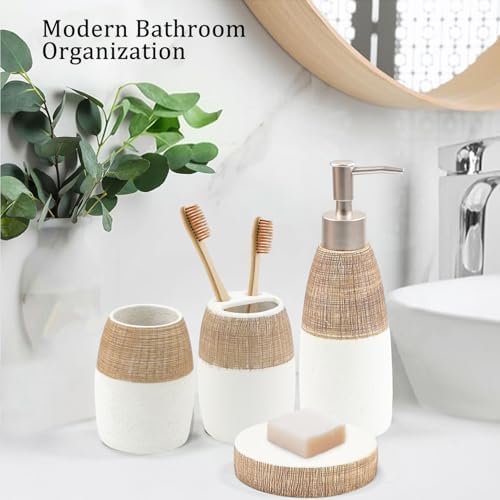 CERBIOR 4-Piece Ceramic Bathroom Accessories Set