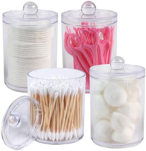 Aynoo Acrylic Q-Tip Holder Dispenser 12 oz