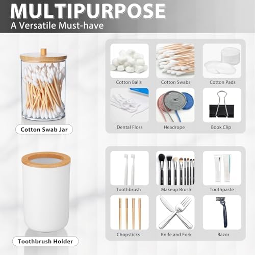 iMucci 5 Piece Plastic Bathroom Decor Set