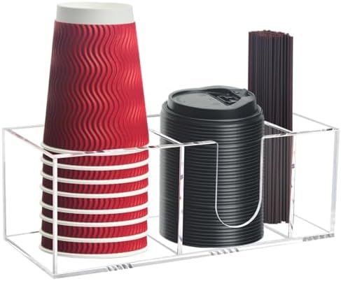 Beitiny 3 Slot Coffee Station Organizer Acrylic Holder