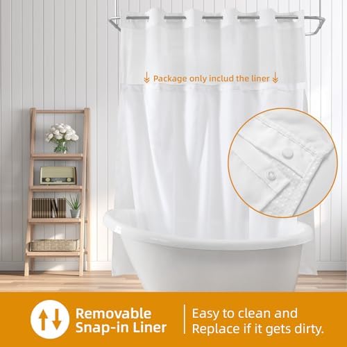Black Waffle Wave Shower Curtain Liner Set
