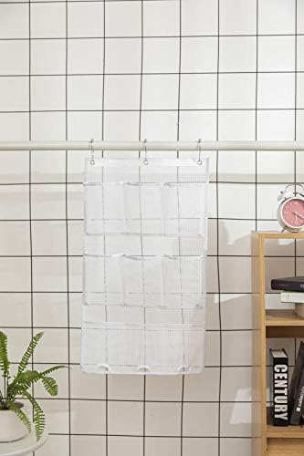ALYER 9 Pockets Mesh Shower Caddy with 3 Rings