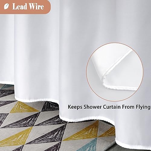 UFRIDAY 72x72inch White Mesh Shower Curtain