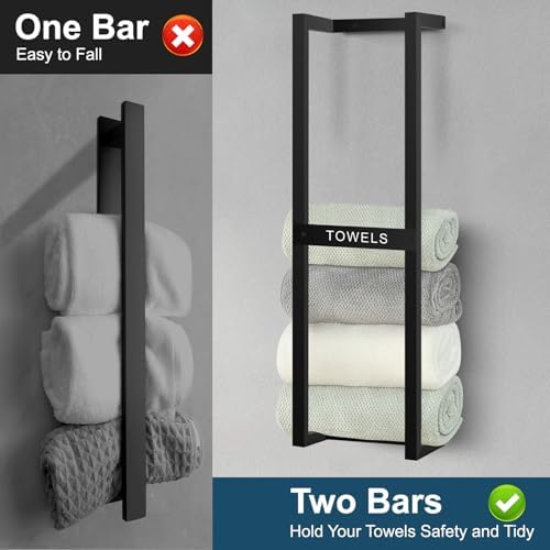32 Inch Wall Mounted Towel Rack for Small Bathrooms