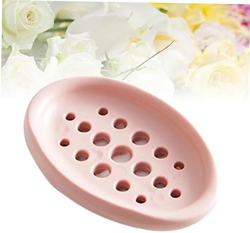Garneck Creative Oval Silicone Soap Dish Tray