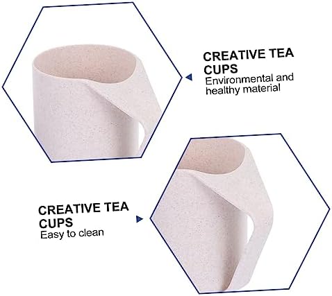 MERRYHAPY 2pcs Wheat Straw Mouthwash Cups for Bathroom and Travel