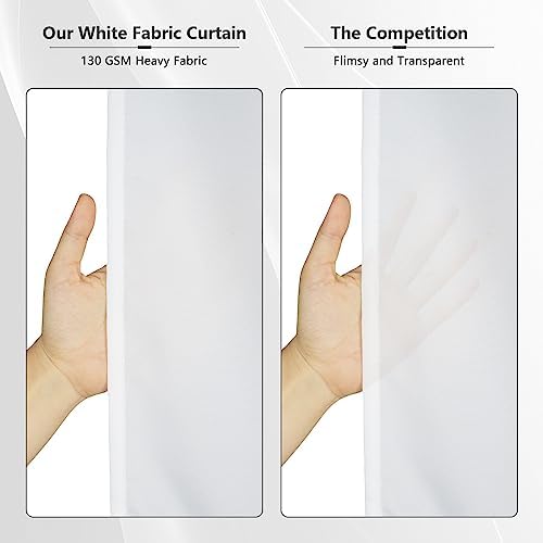 Eforcurtain Heavy Fabric Waterproof Shower Curtain Liner 72x78 Inch