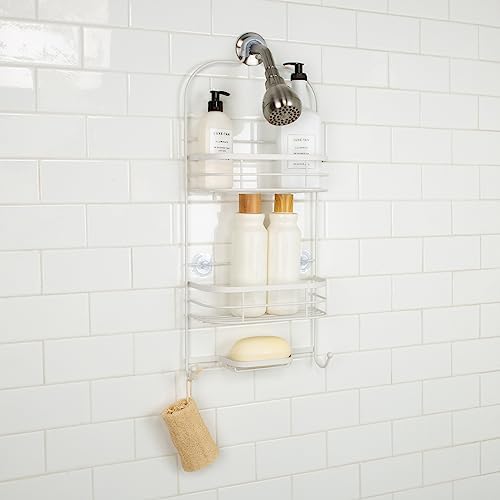 Bath Bliss Ellipse Deluxe Shower Caddy - White