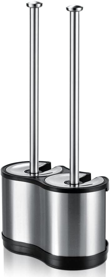 Modern Deluxe Freestanding Toilet Brush and Plunger Combo
