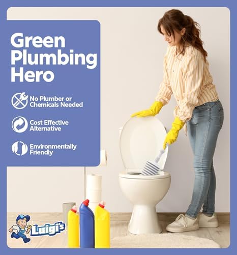 Luigis Heavy Duty Toilet Plunger - 15L Water Capable 8x Force