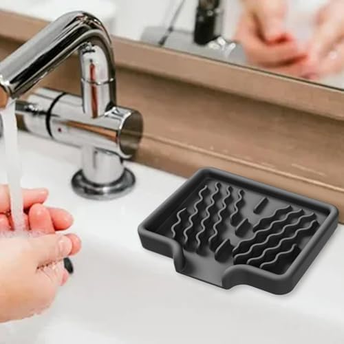 Huvqianu Soap Dish with Drainage and Non-Slip Design